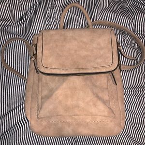 Tan Suede Backpack